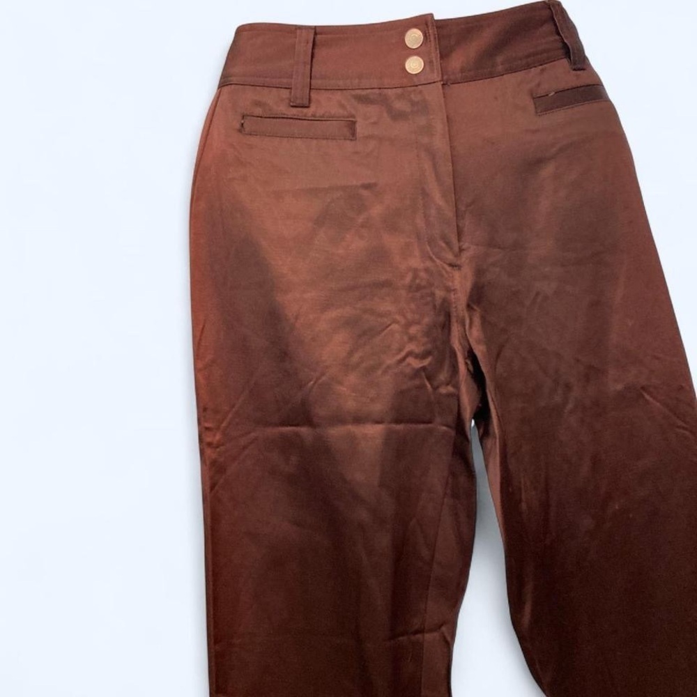 Express Brown Satin Texture trousers #y2kfashion 7/8 NWT